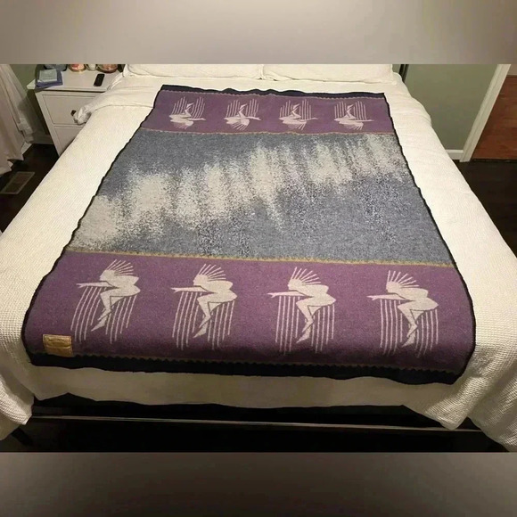 VTG 1993 Well Spring Faribault Woolen Mill 100% Wool Throw Blanket - Picture 1 of 3